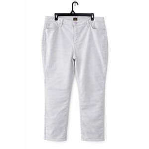 Lee Women’s Soft Gray Denim Capri Pants Stretch Mid Rise Plus Size 20 NWT